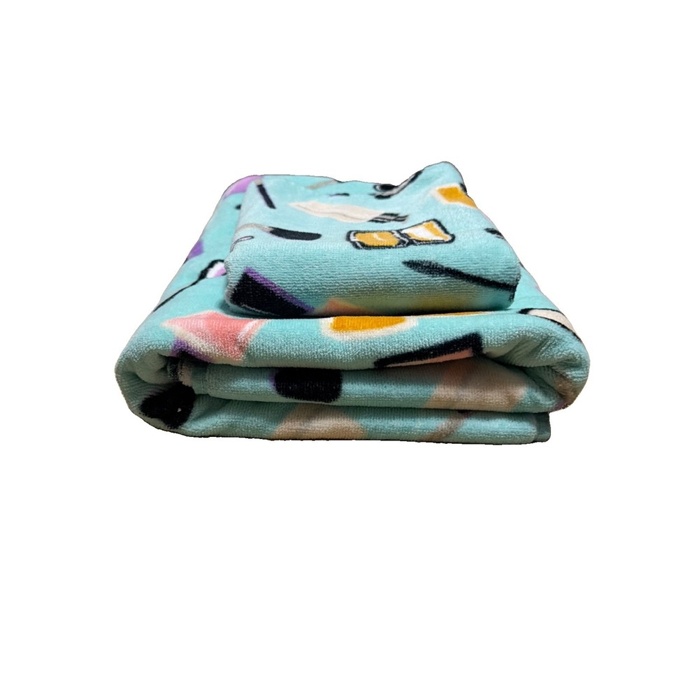 Serendipity Bath, Hand, Wash Cloth Towels Lipstick, Eye Shadow Polish Turquoise
